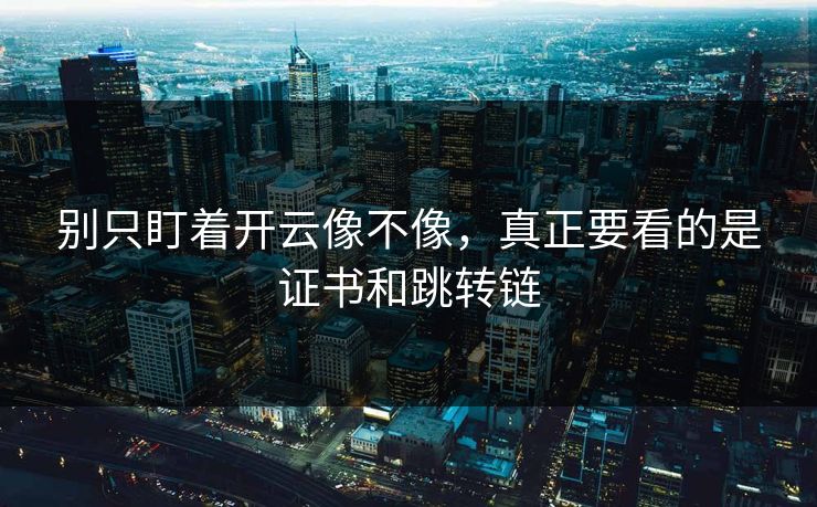 别只盯着开云像不像，真正要看的是证书和跳转链